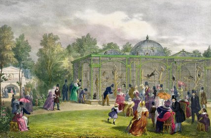 Wikioo.org - The Encyclopedia of Fine Arts - Painting, Artwork by George Johann Scharf (George The Elder Scharf) - Monkey House At The Zoological Gardens,