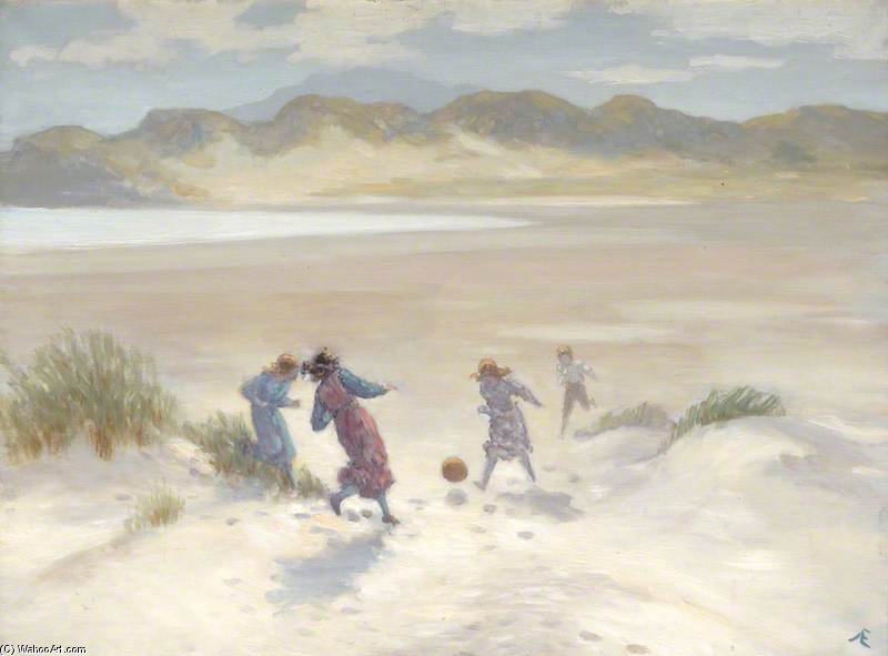 WikiOO.org - Encyclopedia of Fine Arts - Schilderen, Artwork George William Russell - Sun, Sand And Wind