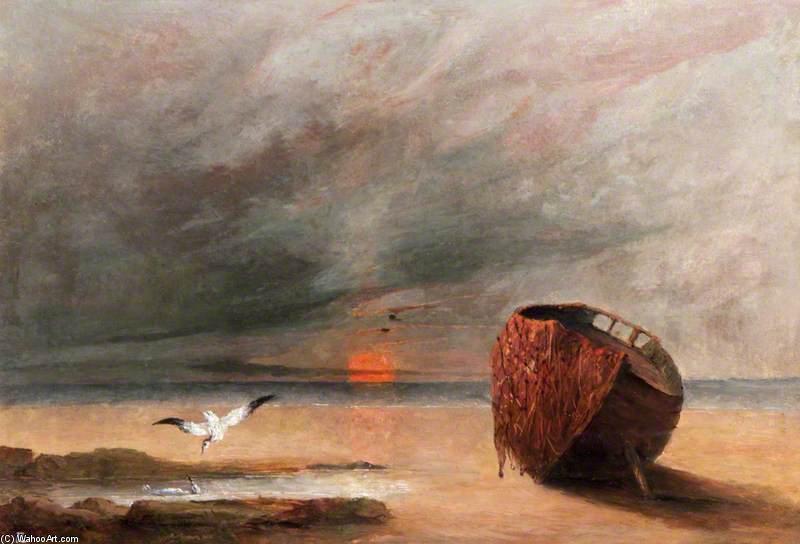 Wikioo.org - The Encyclopedia of Fine Arts - Painting, Artwork by George William Russell - Sunset