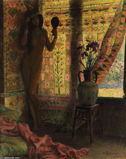 Wikioo.org – L'Encyclopédie des Beaux Arts - Peinture, Oeuvre de Georges Antoine Rochegrosse - Le Miroir