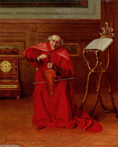 Wikioo.org - The Encyclopedia of Fine Arts - Painting, Artwork by Georges Croegaert - In Perfect Tune