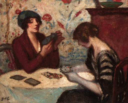 WikiOO.org - Encyclopedia of Fine Arts - Målning, konstverk Georges Despagnat - Card Game