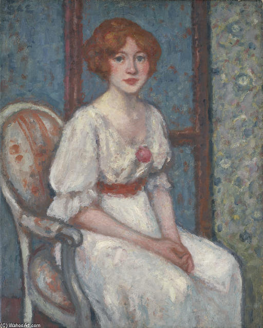 Wikioo.org - The Encyclopedia of Fine Arts - Painting, Artwork by Georges Despagnat - Portrait Of Andrée