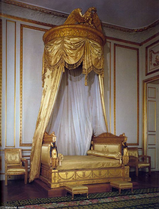 Wikioo.org - The Encyclopedia of Fine Arts - Painting, Artwork by Georges Jacob - Ceremonial Bedroom Of Pauline Borghese
