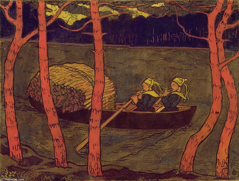 Wikioo.org - สารานุกรมวิจิตรศิลป์ - จิตรกรรม Georges Lacombe - Boatwomen In Brittany