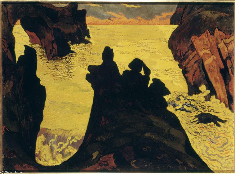 Wikioo.org - The Encyclopedia of Fine Arts - Painting, Artwork by Georges Lacombe - La Mer Jaune, Camaret