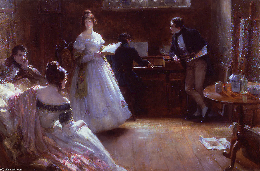 Wikioo.org - The Encyclopedia of Fine Arts - Painting, Artwork by George Sheridan Knowles - A Love Song -