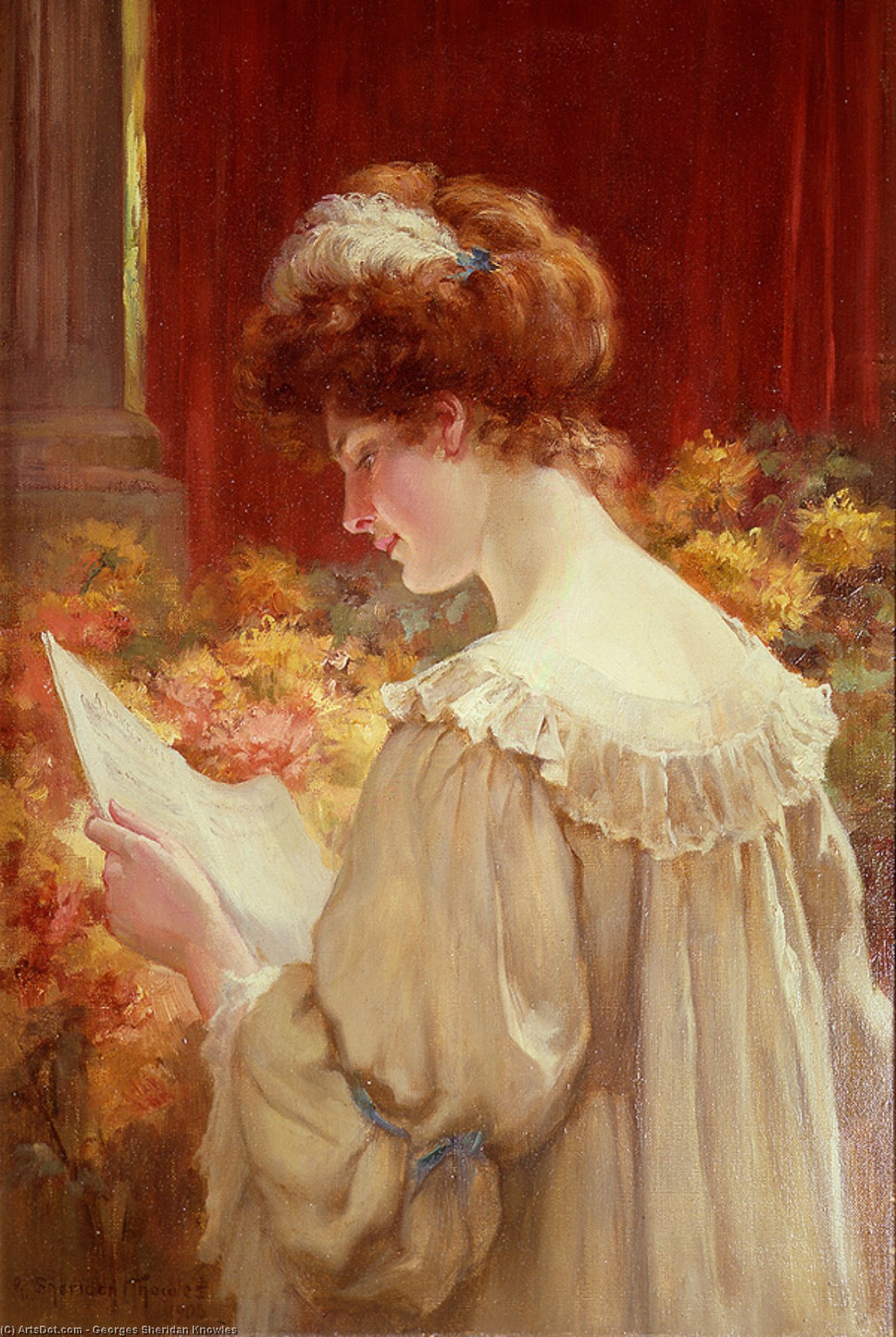 Wikioo.org - The Encyclopedia of Fine Arts - Painting, Artwork by George Sheridan Knowles - A Love Song