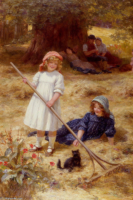 Wikioo.org - The Encyclopedia of Fine Arts - Painting, Artwork by George Sheridan Knowles - Summer's Fun