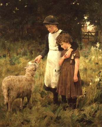 Wikioo.org - The Encyclopedia of Fine Arts - Painting, Artwork by George Sheridan Knowles - The Orphans