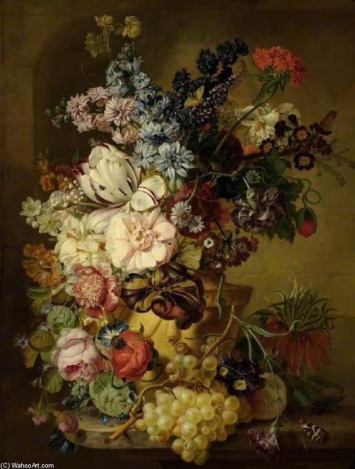 Wikioo.org - The Encyclopedia of Fine Arts - Painting, Artwork by Georgius Jacobus Johannes Van Os - A Vase Of Flowers