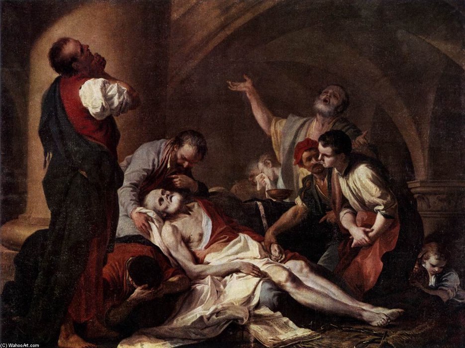 Wikioo.org - The Encyclopedia of Fine Arts - Painting, Artwork by Giambettino Cignaroli - The Death Of Socrates