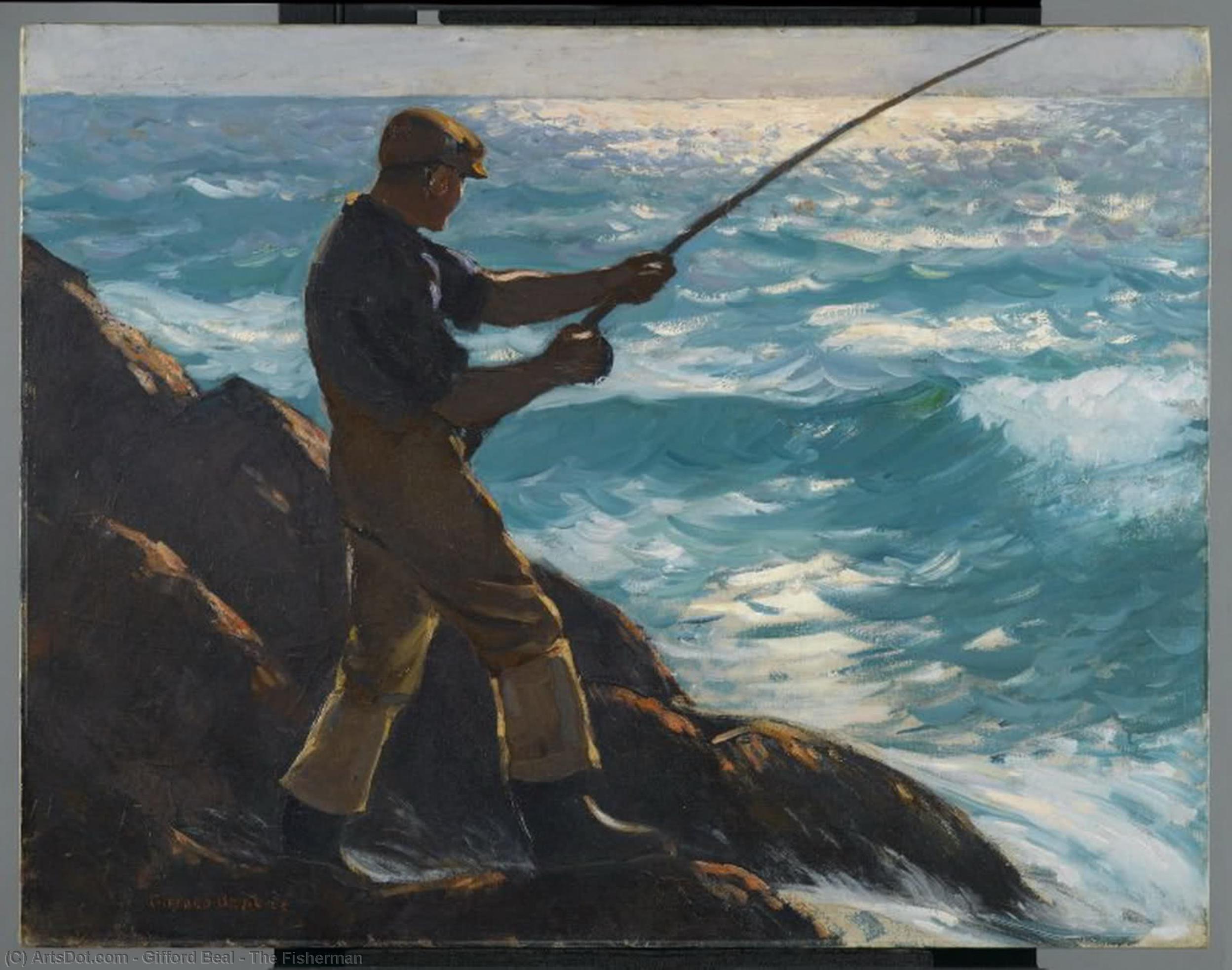 WikiOO.org - Encyclopedia of Fine Arts - Maleri, Artwork Gifford Beal - The Fisherman
