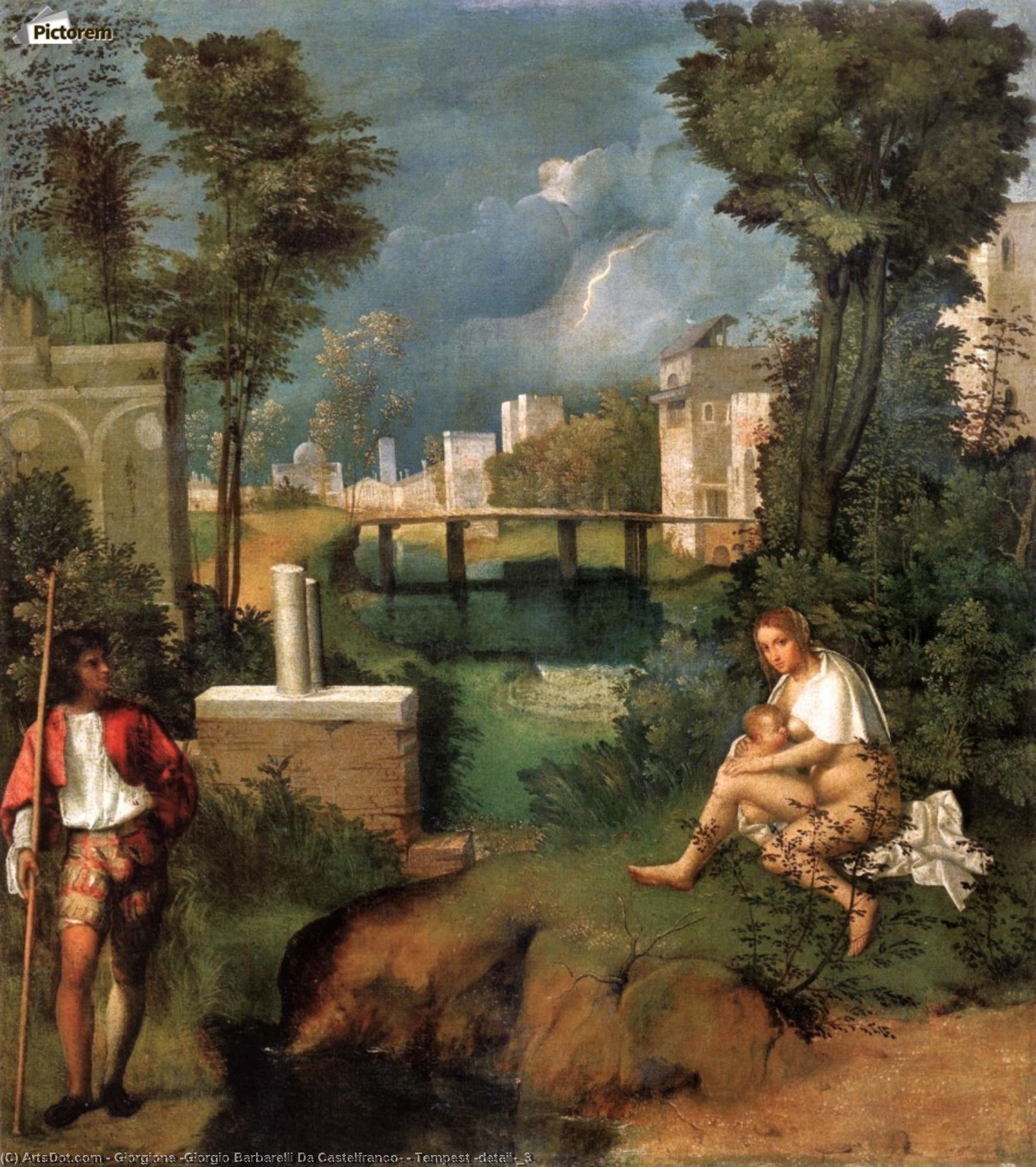 Wikioo.org - The Encyclopedia of Fine Arts - Painting, Artwork by Giorgione (Giorgio Barbarelli Da Castelfranco) - Tempest (detail)_3