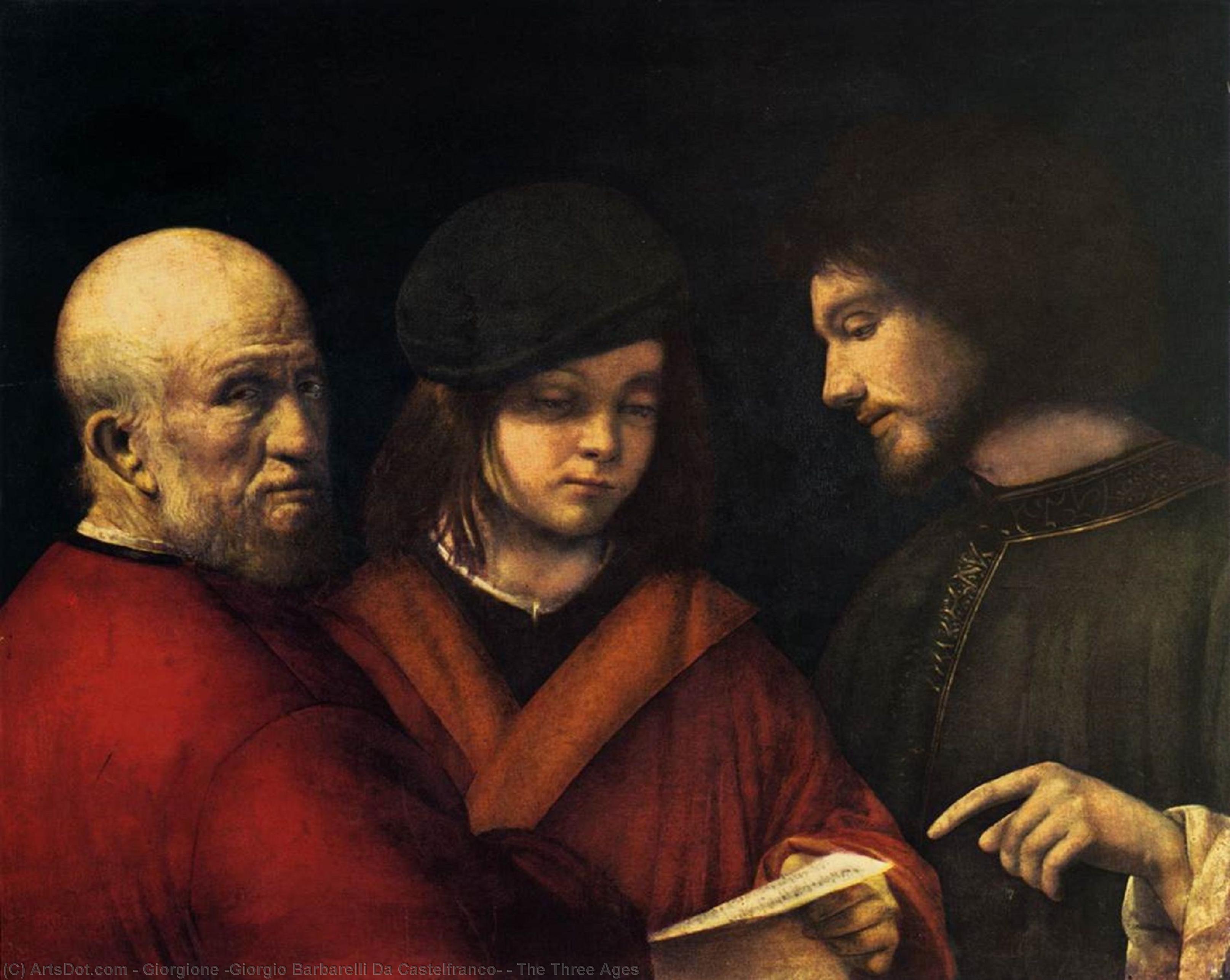 Wikioo.org – L'Enciclopedia delle Belle Arti - Pittura, Opere di Giorgione (Giorgio Barbarelli Da Castelfranco) - Le tre età