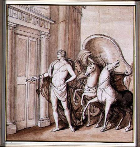 WikiOO.org - Encyclopedia of Fine Arts - Maľba, Artwork Giovanni Battista Cipriani - Apollo And His Chariot