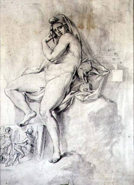 Wikioo.org - The Encyclopedia of Fine Arts - Painting, Artwork by Giovanni Battista Cipriani - Female Personification Of Sculpture