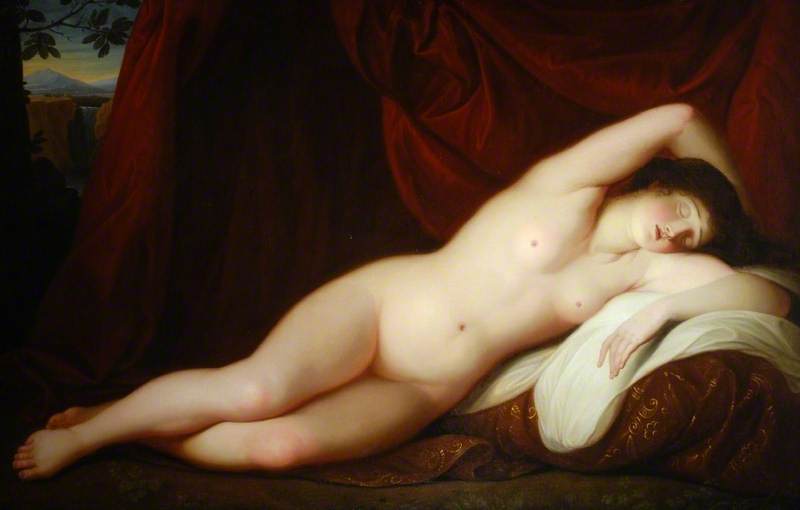 Wikioo.org - The Encyclopedia of Fine Arts - Painting, Artwork by Giovanni Battista Cipriani - Sleeping Female Nude