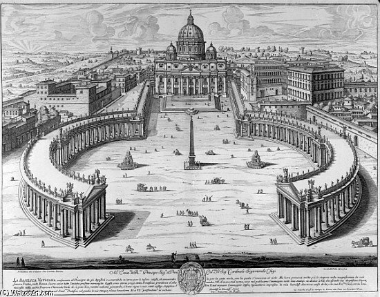 Wikioo.org - The Encyclopedia of Fine Arts - Painting, Artwork by Giovanni Battista Falda - The Vatican, Rome