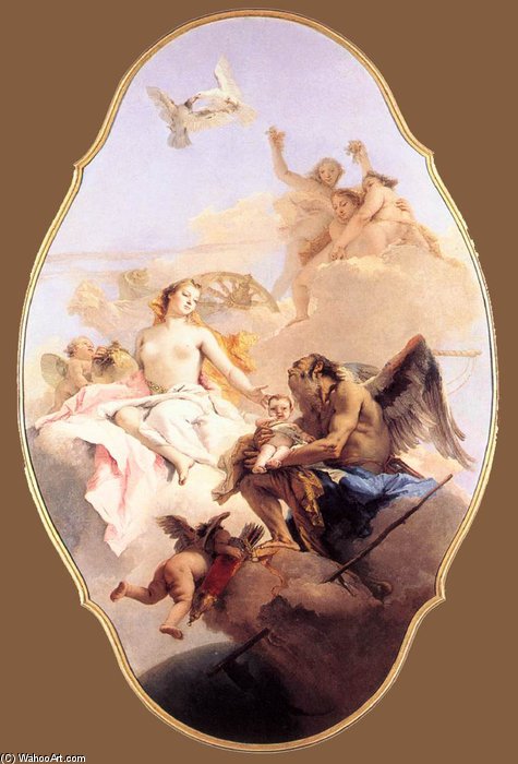WikiOO.org - Enciklopedija dailės - Tapyba, meno kuriniai Giovanni Battista Fontana - An Allegory With Venus And Time