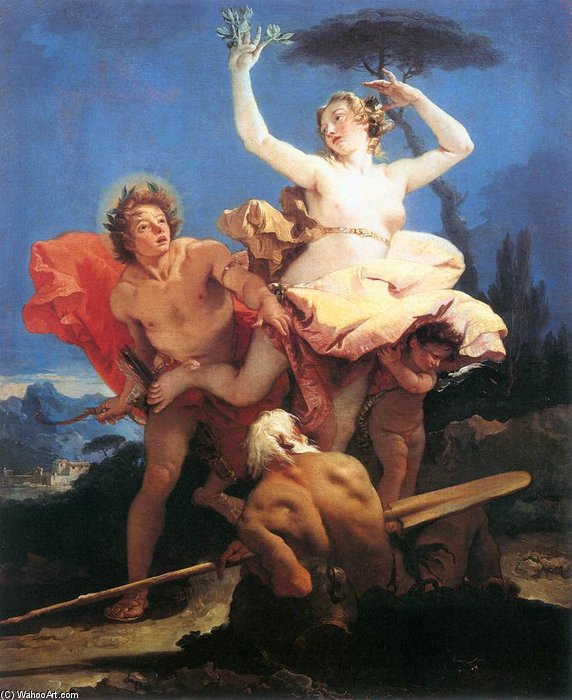 Wikioo.org - สารานุกรมวิจิตรศิลป์ - จิตรกรรม Giovanni Battista Fontana - Apollo And Daphne