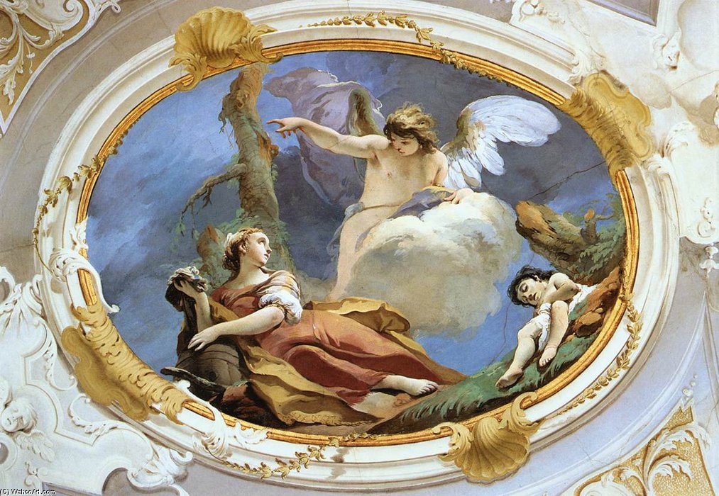 WikiOO.org - Encyclopedia of Fine Arts - Målning, konstverk Giovanni Battista Fontana - Hagar In The Wilderness