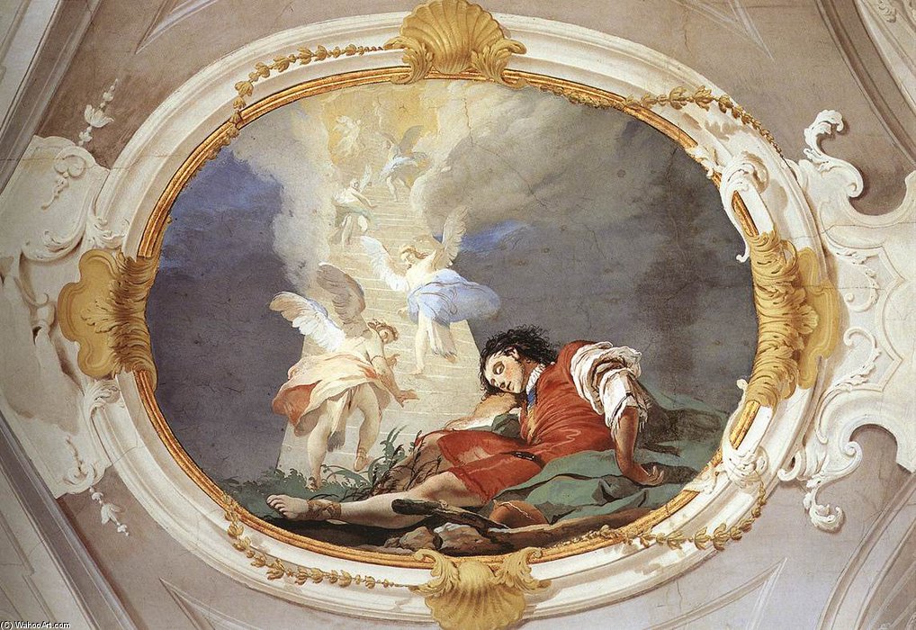 WikiOO.org – 美術百科全書 - 繪畫，作品 Giovanni Battista Fontana - 雅各布的梦想
