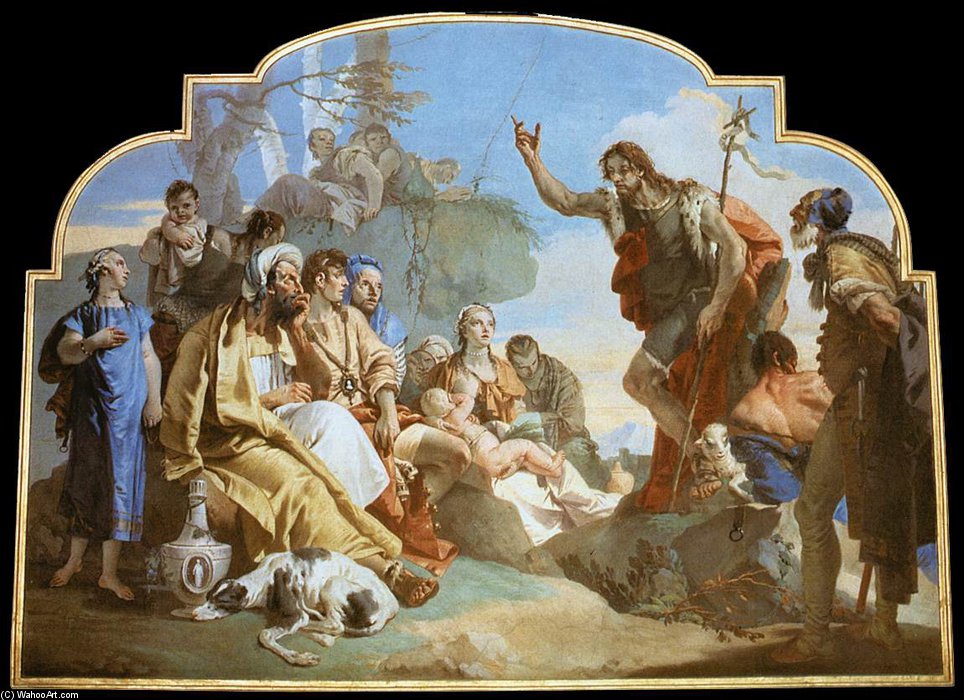 WikiOO.org - Enciclopédia das Belas Artes - Pintura, Arte por Giovanni Battista Fontana - John The Baptist Preaching