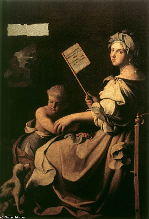 Wikioo.org – La Enciclopedia de las Bellas Artes - Pintura, Obras de arte de Giovanni Domenico Cerrini - Alegoría de la Fragilidad Humana