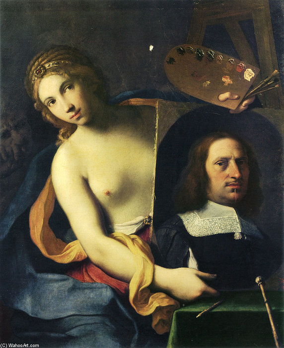 Wikioo.org - The Encyclopedia of Fine Arts - Painting, Artwork by Giovanni Domenico Cerrini - Allegory Of Painting