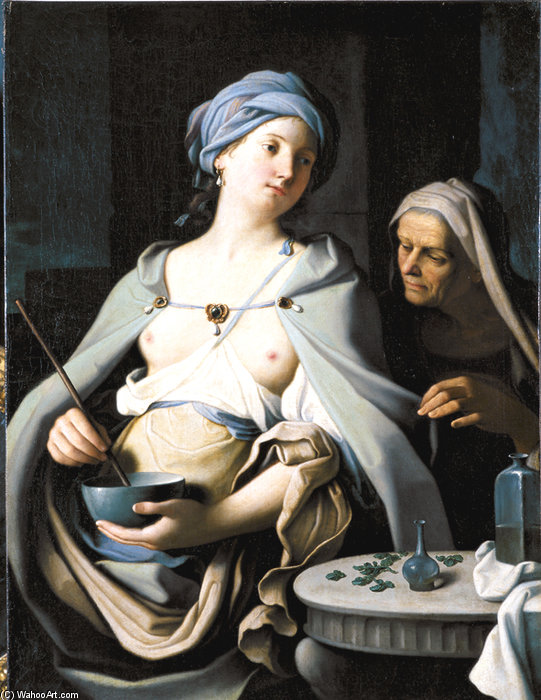 WikiOO.org - Enciclopédia das Belas Artes - Pintura, Arte por Giovanni Domenico Cerrini - La Maga Circe