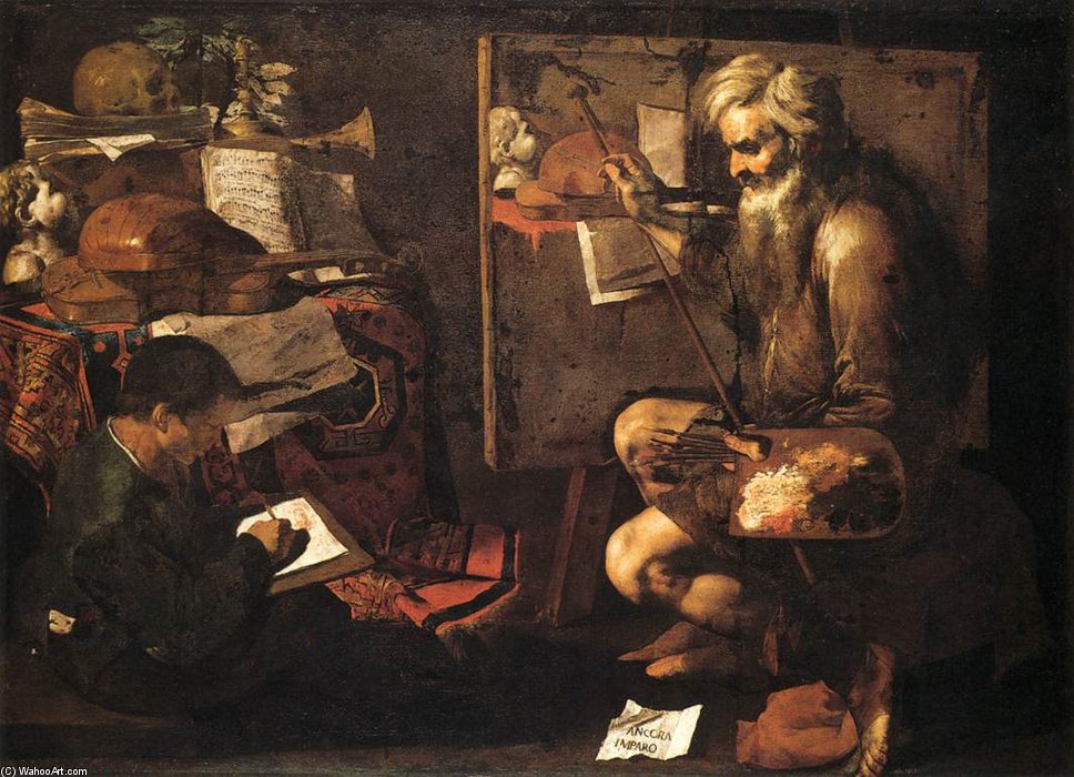 WikiOO.org - Енциклопедия за изящни изкуства - Живопис, Произведения на изкуството Giovanni Domenico Cerrini - The Painter's Studio