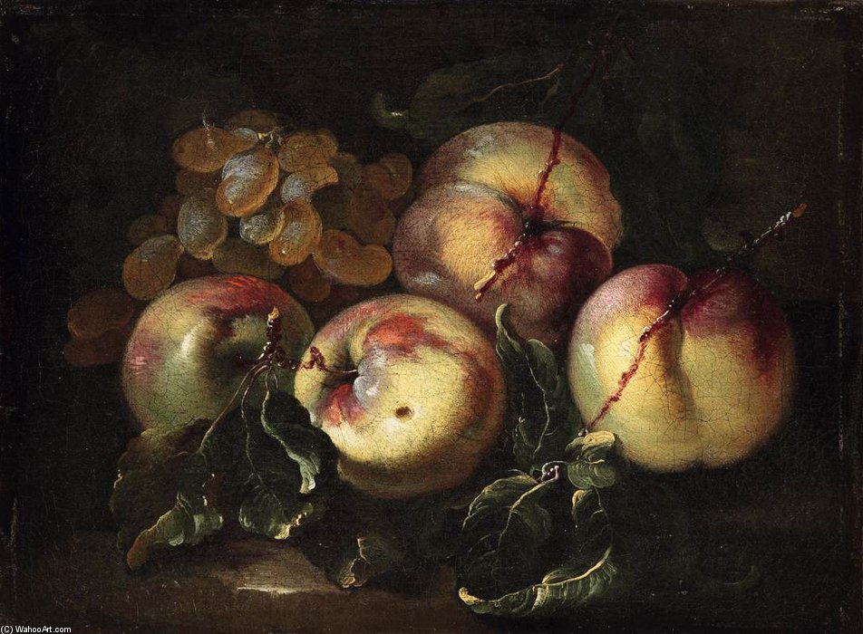 Wikioo.org – La Enciclopedia de las Bellas Artes - Pintura, Obras de arte de Giovanni Paolo Spadino - naturaleza muerta de fruta 2