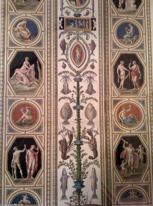 WikiOO.org - Enciclopédia das Belas Artes - Pintura, Arte por Giovanni Volpato - Detail Of A Pilaster Of The Raphael's Loggia
