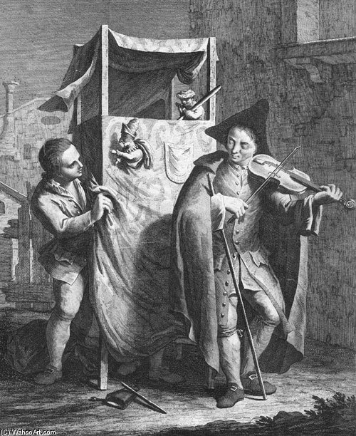 WikiOO.org - Encyclopedia of Fine Arts - Lukisan, Artwork Giovanni Volpato - Puppet Theatre