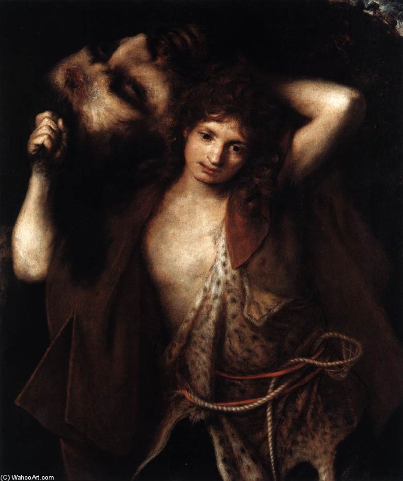 WikiOO.org - Encyclopedia of Fine Arts - Lukisan, Artwork Girolamo Forabosco - David With The Head Of Goliath