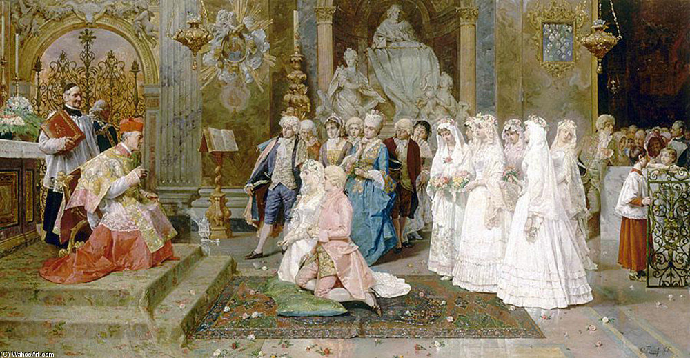 WikiOO.org - Güzel Sanatlar Ansiklopedisi - Resim, Resimler Giulio Rosati - The Wedding