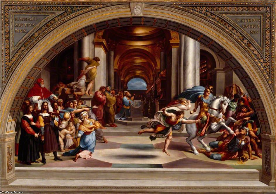 Wikioo.org - The Encyclopedia of Fine Arts - Painting, Artwork by Giuseppe Cades - Expulsion At Heliodorus