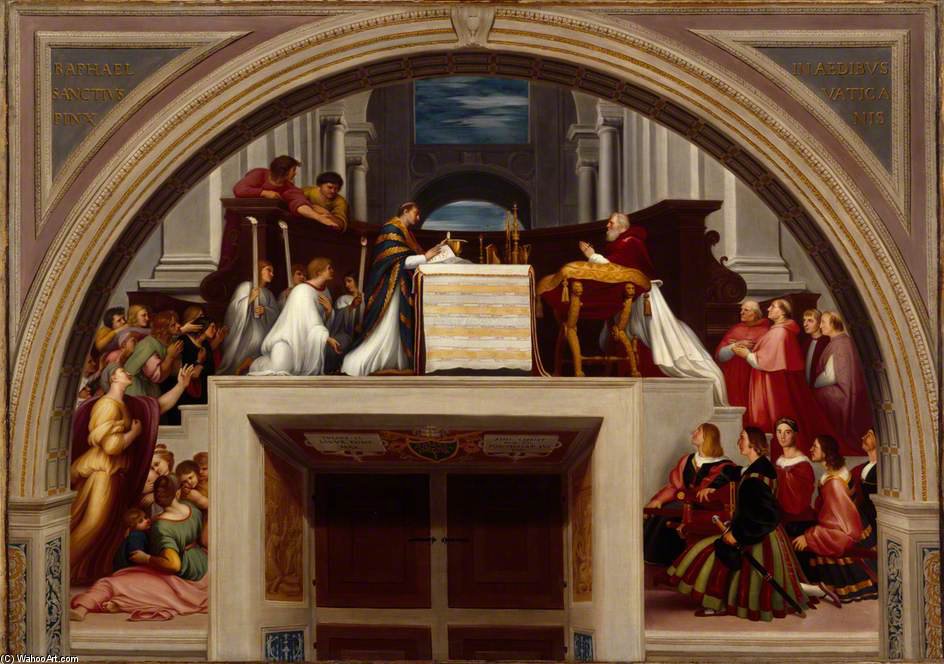 WikiOO.org - Encyclopedia of Fine Arts - Maleri, Artwork Giuseppe Cades - Mass At Bolsena