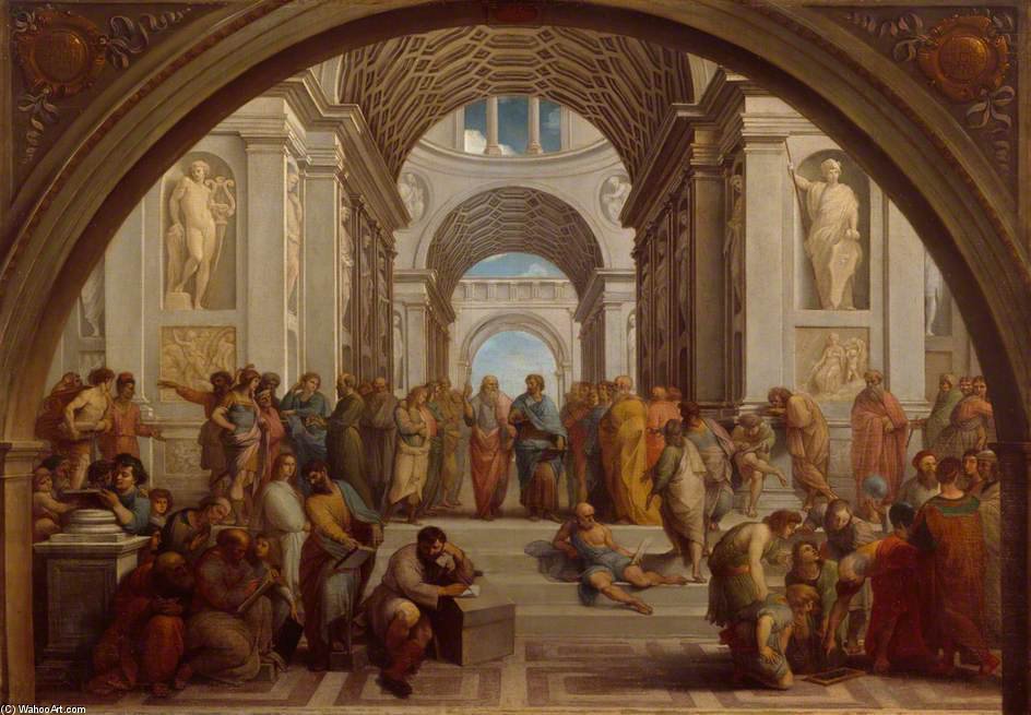 Wikioo.org - The Encyclopedia of Fine Arts - Painting, Artwork by Giuseppe Cades - School Of Athens