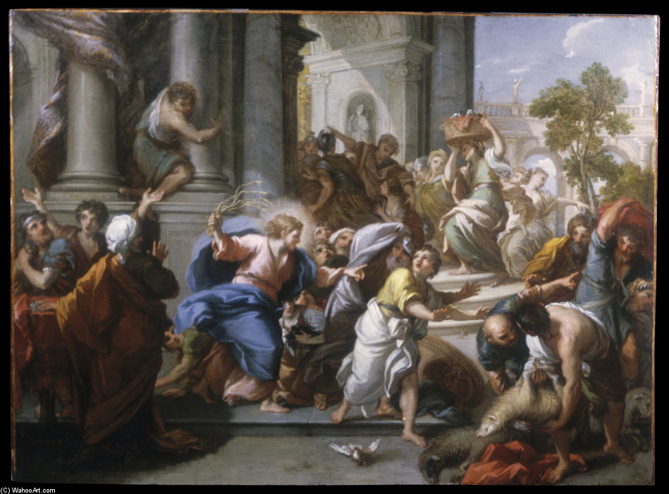 Wikioo.org - The Encyclopedia of Fine Arts - Painting, Artwork by Giuseppe Passeri - The Cleansing Of The Temple