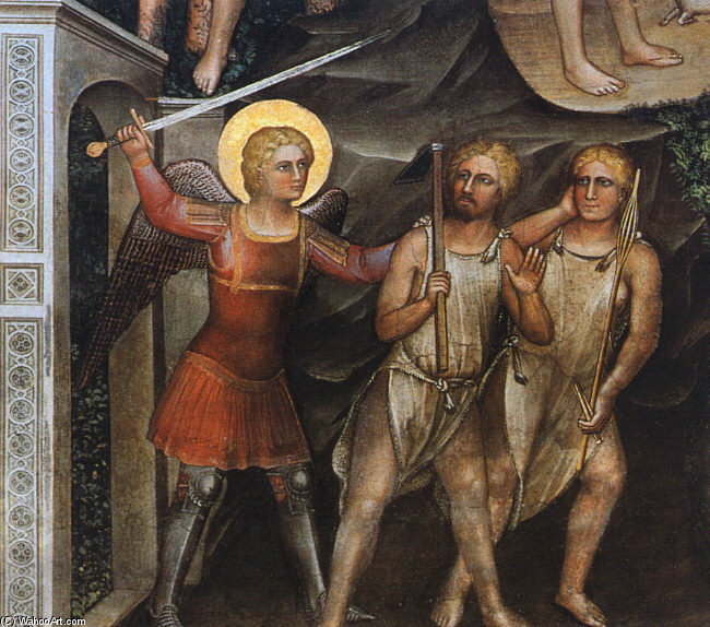 WikiOO.org - אנציקלופדיה לאמנויות יפות - ציור, יצירות אמנות Giusto De' Menabuoi - Adam And Eve (detail)