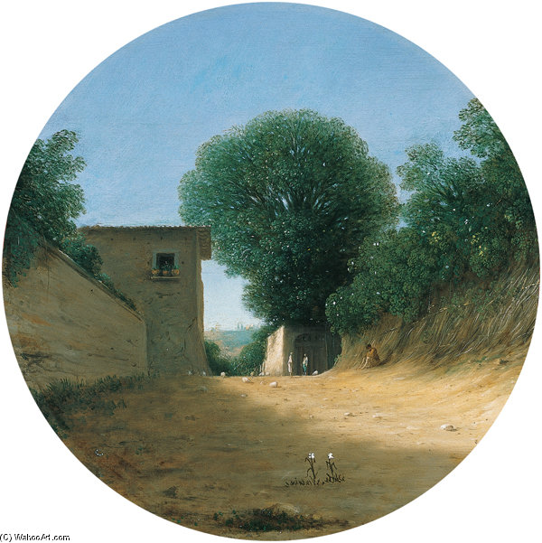 Wikioo.org - The Encyclopedia of Fine Arts - Painting, Artwork by Goffredo Wals (Goffredo Tedesco) - Country Road