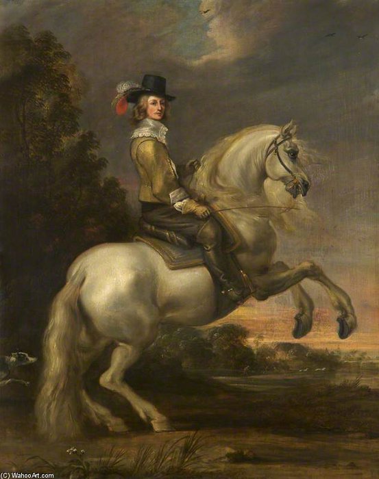 WikiOO.org - Encyclopedia of Fine Arts - Maalaus, taideteos Gonzales Coques - An Equestrian Portrait