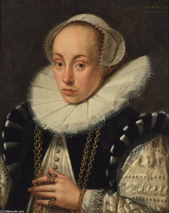 Wikioo.org - The Encyclopedia of Fine Arts - Painting, Artwork by Gortzius Geldorp - Portrait Of A Lady