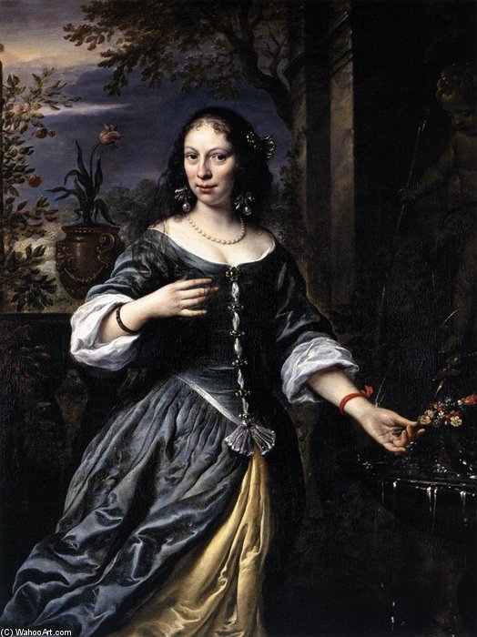 WikiOO.org - Encyclopedia of Fine Arts - Schilderen, Artwork Govert Teunisz Flinck - Portrait Of Margaretha Tulp