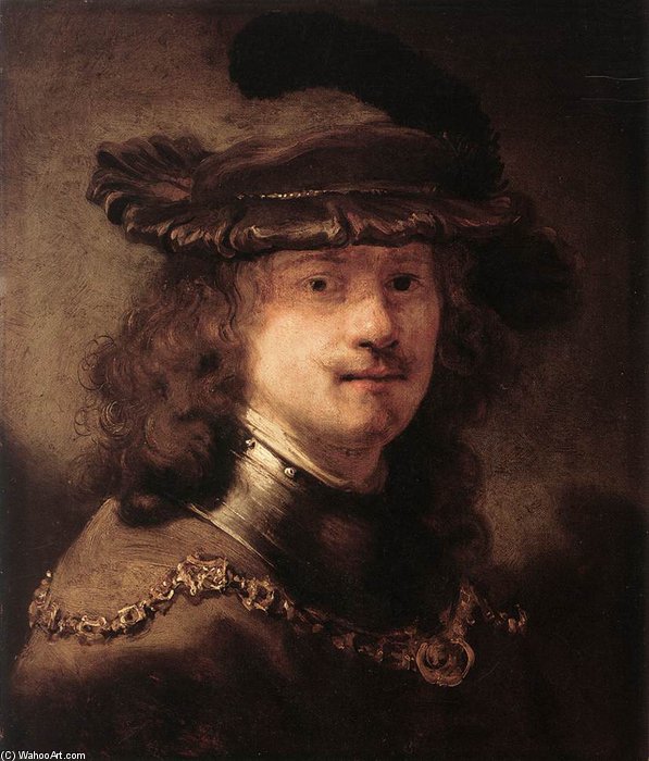 Wikioo.org - The Encyclopedia of Fine Arts - Painting, Artwork by Govert Teunisz Flinck - Portrait Of Rembrandt