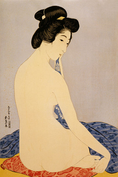 WikiOO.org – 美術百科全書 - 繪畫，作品 Goyo Hashiguchi - 女人之后  浴