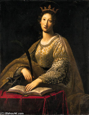 Wikioo.org - The Encyclopedia of Fine Arts - Painting, Artwork by Gregorio Pagani - Saint Catherine Of Alexandria
