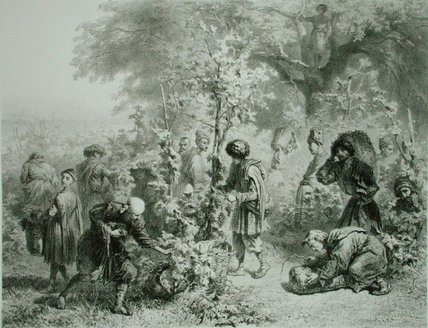 WikiOO.org - Encyclopedia of Fine Arts - Målning, konstverk Grigori Grigorevich Gagarin - Grape Harvest In Kakhetie